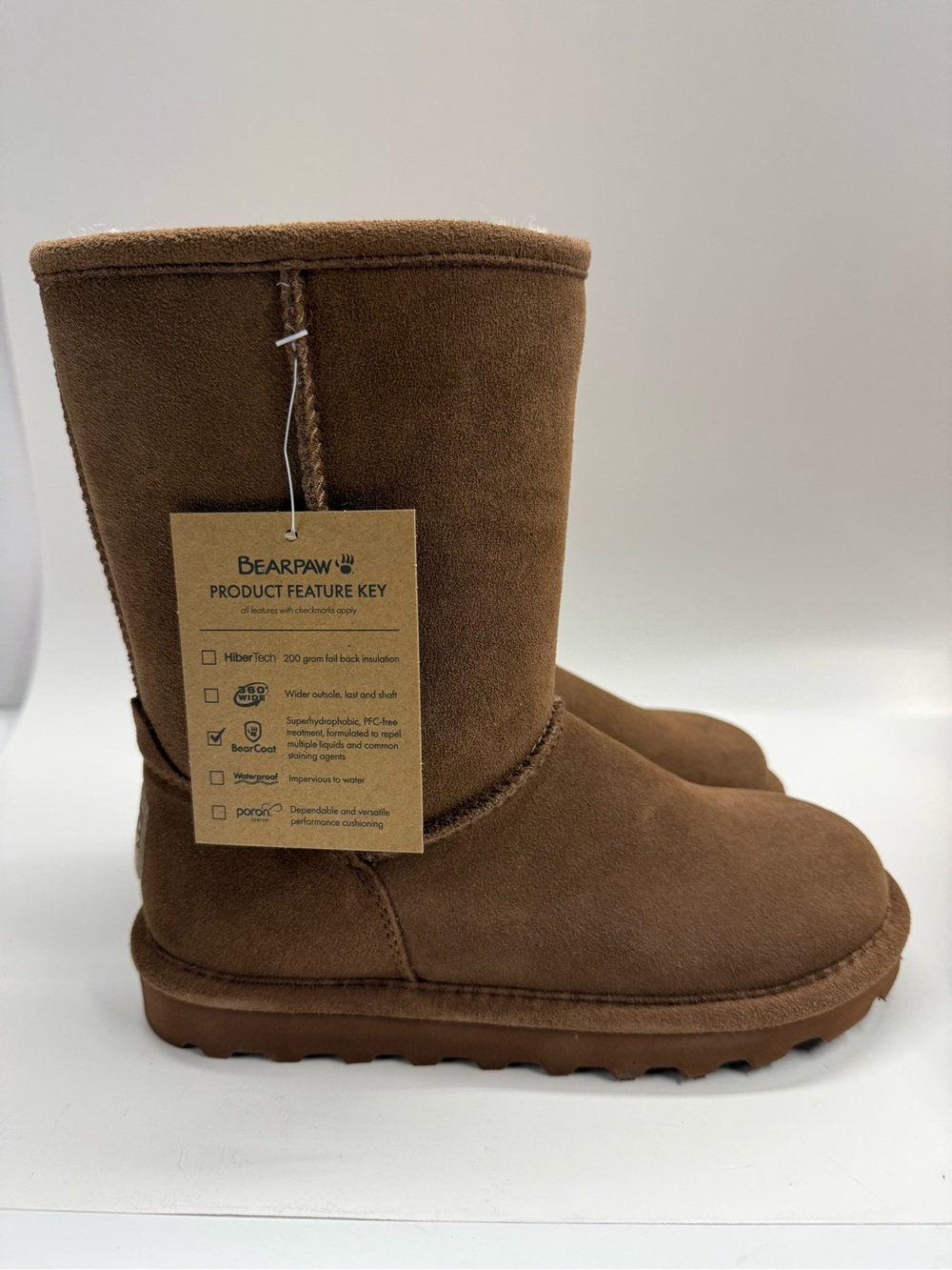 Bearpaw Elle short boot cocoa womens 6